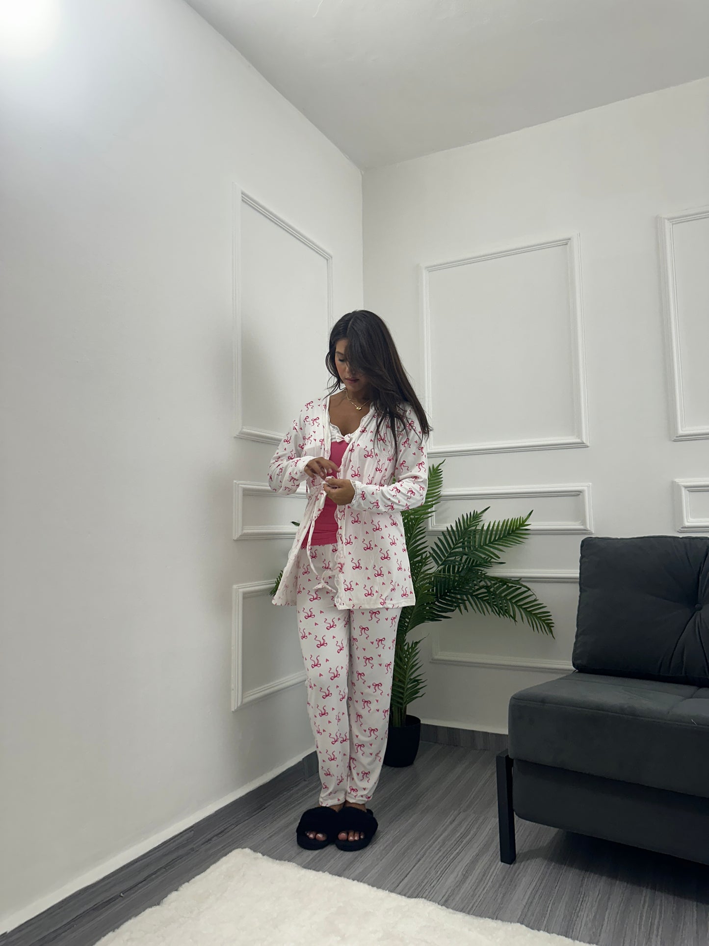 3pcs Ribbon heart set