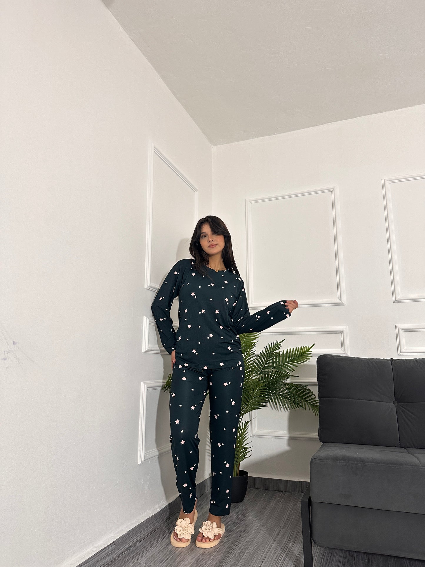 Navy star sweatshirt set