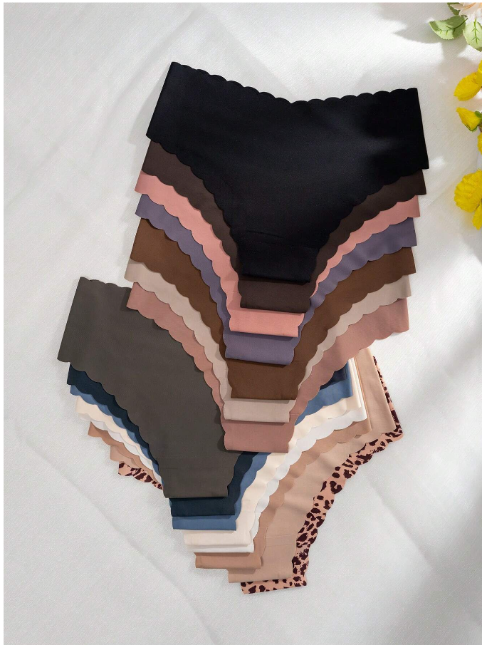 15pcsset Women's Leopard Print Triangle Panties
