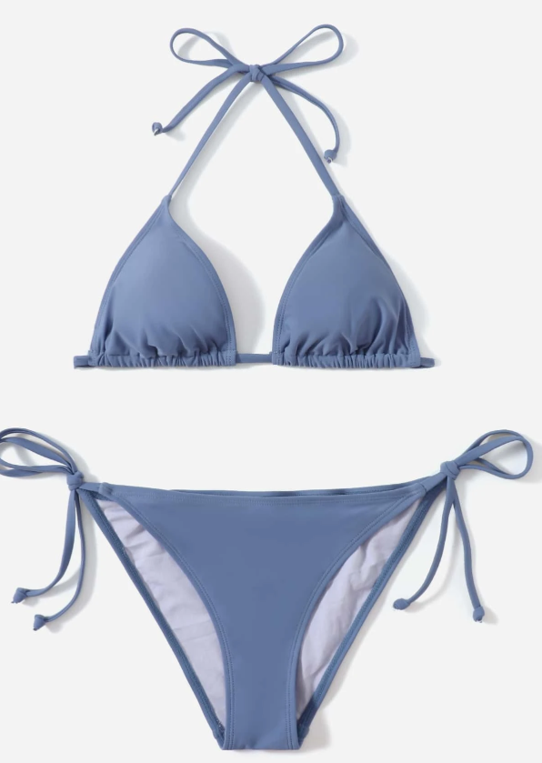 Triangle Bra & Tie Side Bottom 2 Pieces Bikini