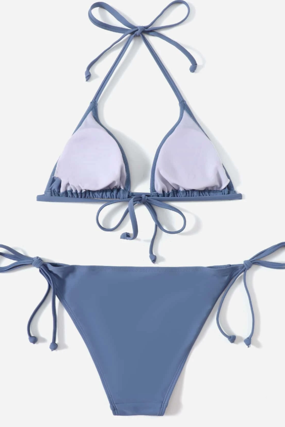 Triangle Bra & Tie Side Bottom 2 Pieces Bikini