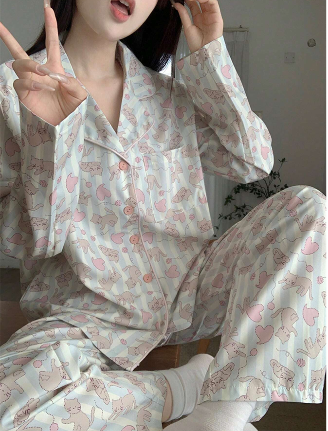 Pink Heart Cat Set