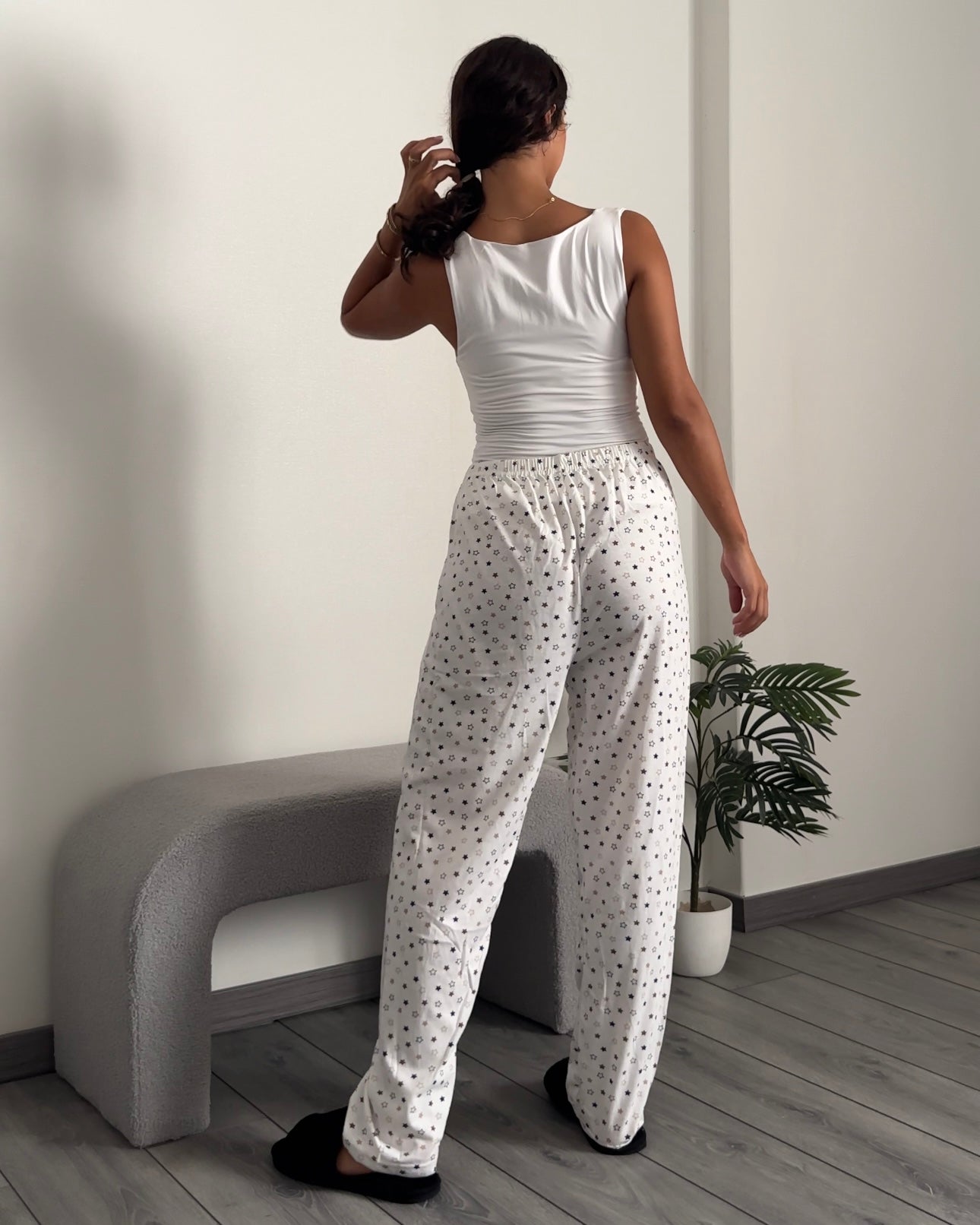 Pyjama Pants - White Stars