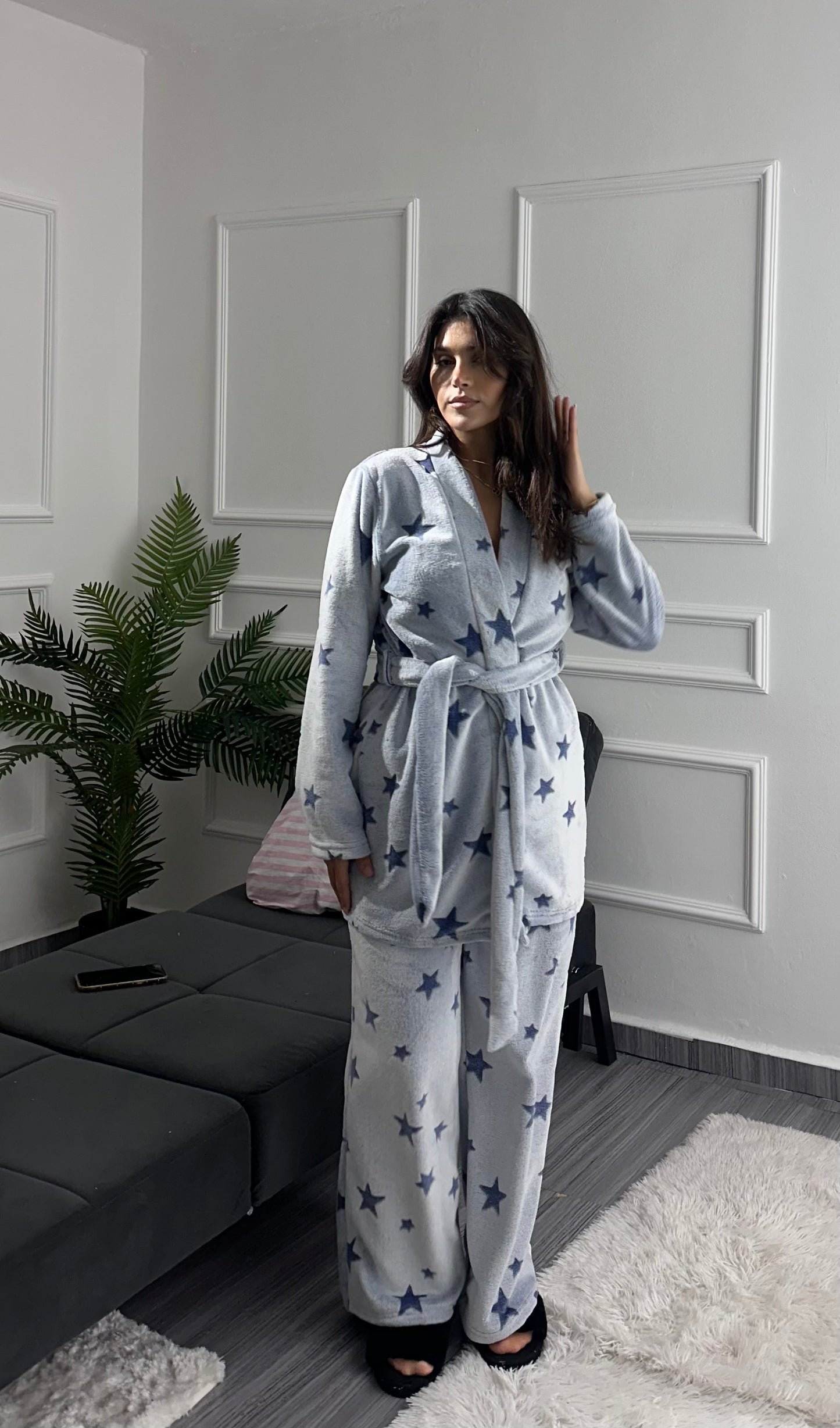 3pcs WinterRobe pyjama set