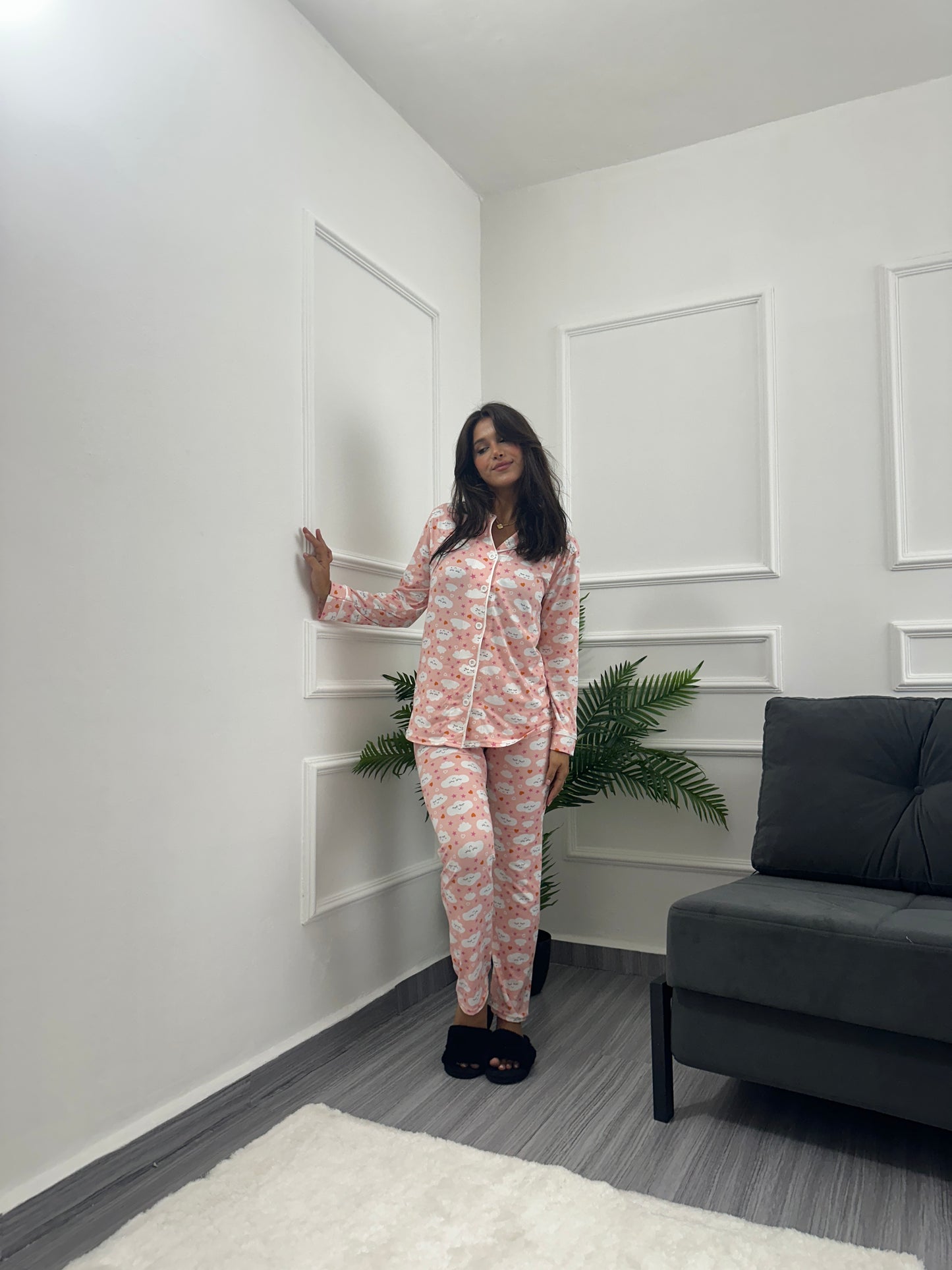 Cloudy pyjama chemise set