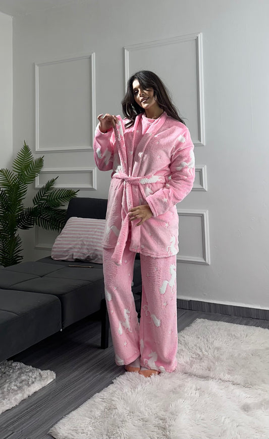 3pcs WinterRobe pyjama set
