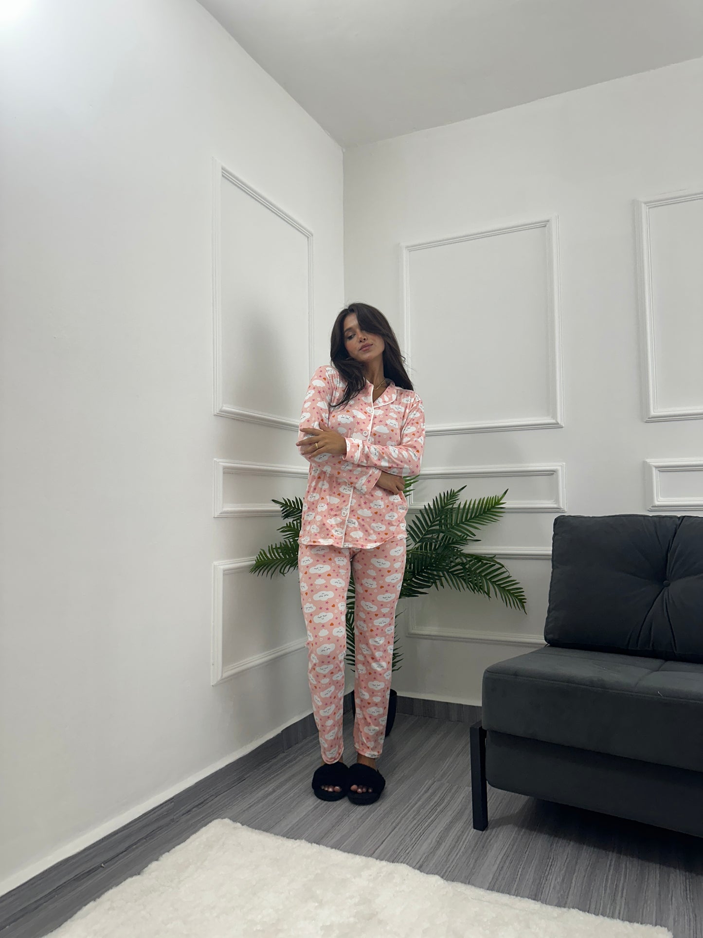 Cloudy pyjama chemise set