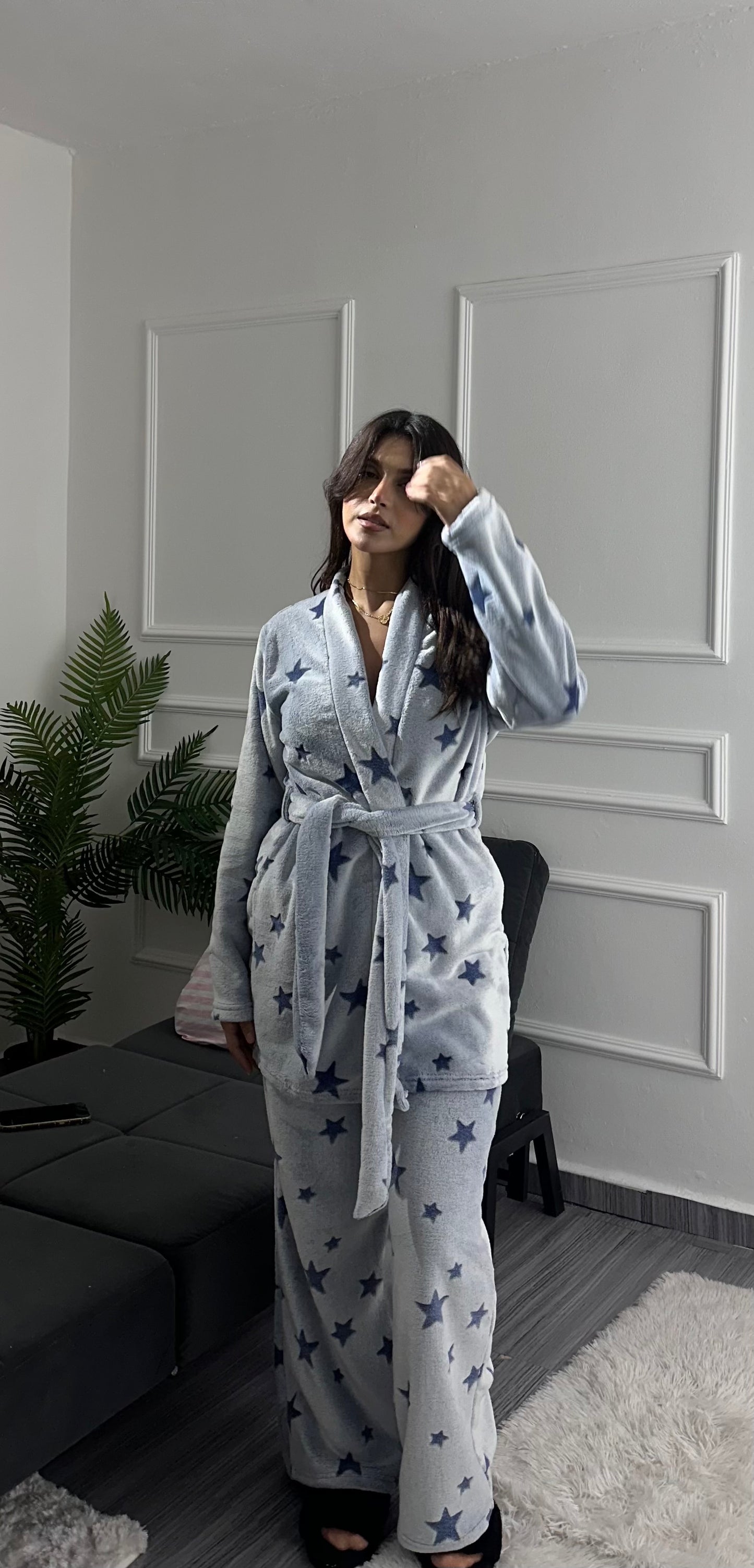 3pcs WinterRobe pyjama set