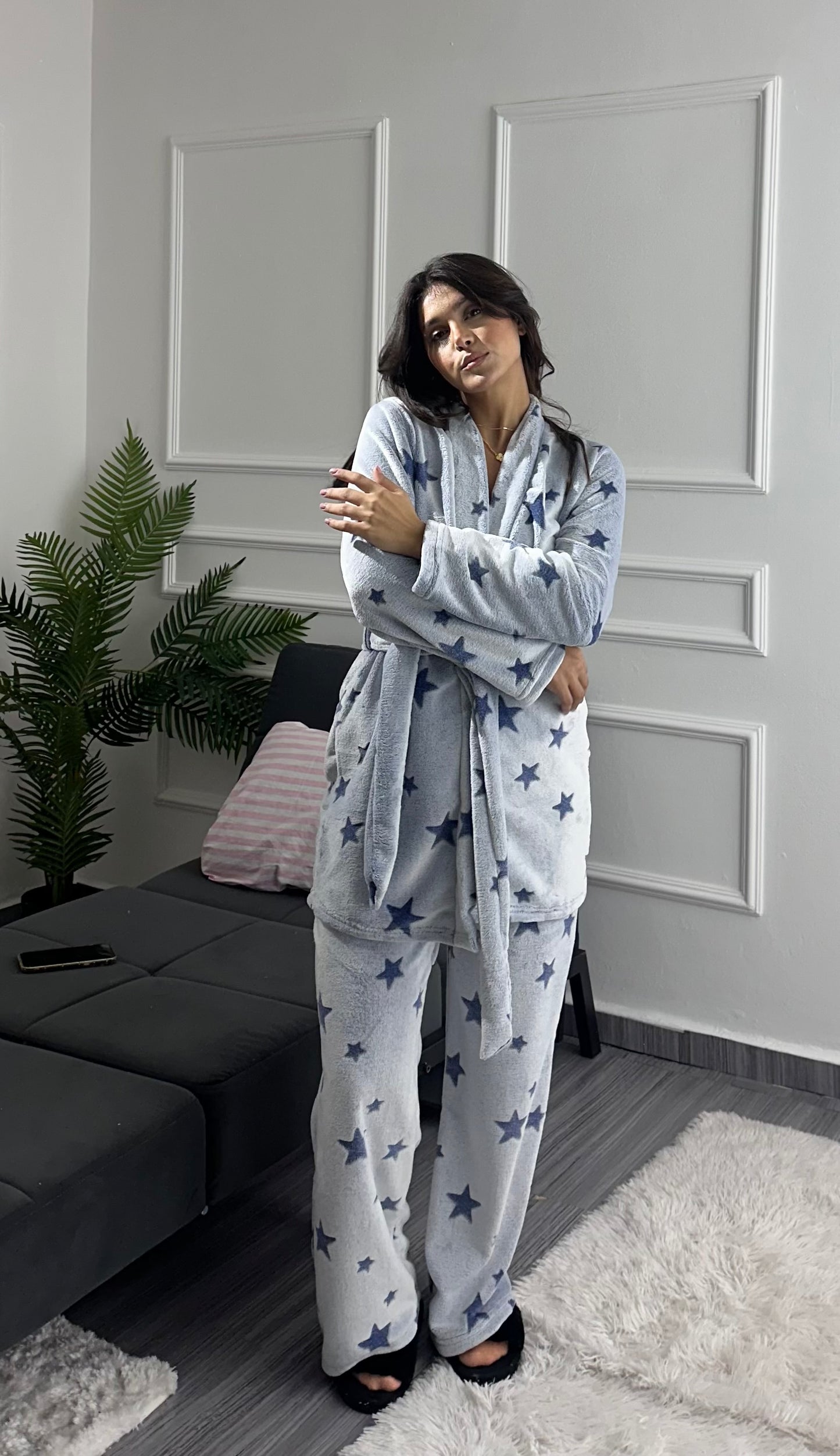 3pcs WinterRobe pyjama set