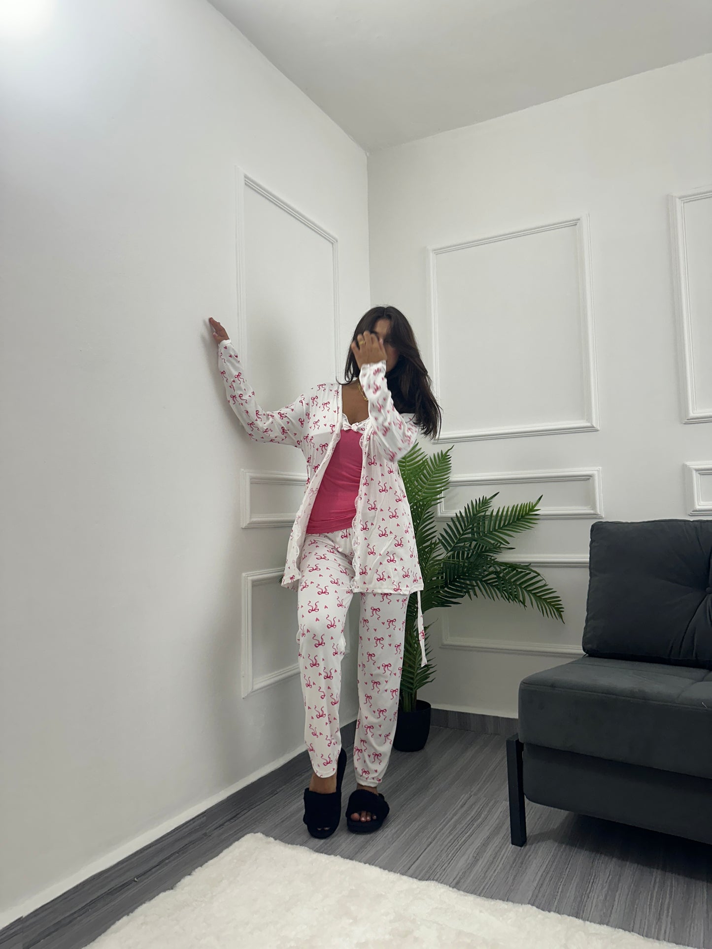 3pcs Ribbon heart set