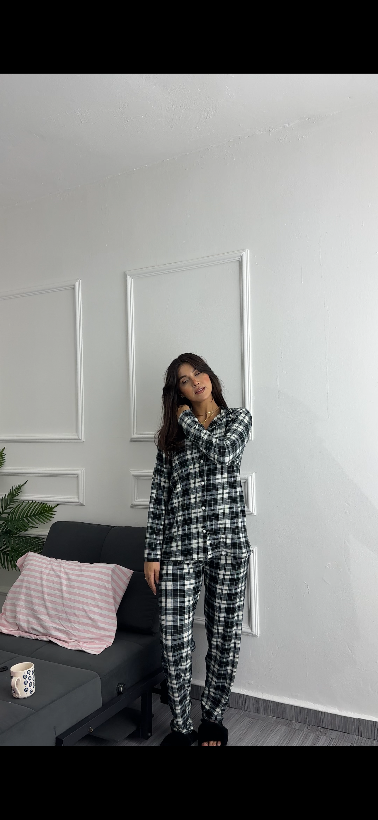 Noir plaid serenity set