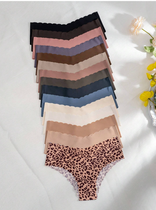 15pcsset Women's Leopard Print Triangle Panties