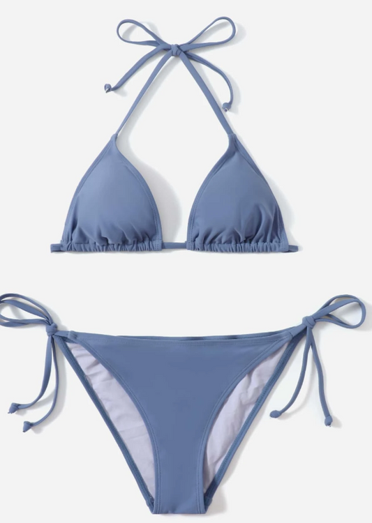 Triangle Bra & Tie Side Bottom 2 Pieces Bikini