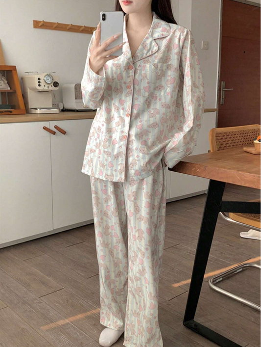 Pink Heart Cat Set